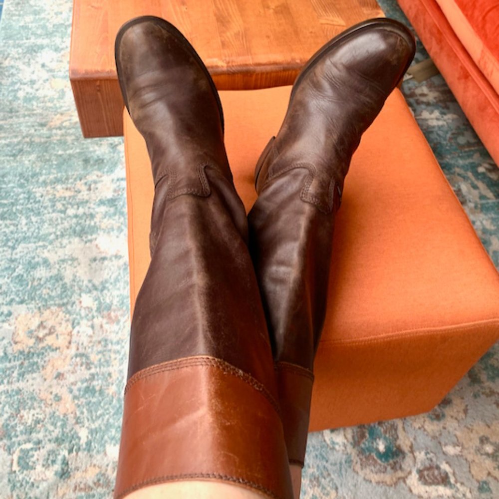 Vintatge 90's Riding Style Leather Boots GREAT VINTAGE CONDITION 37/7